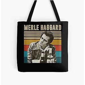 Vintage Merle Haggard Music Retro Essential  All Over Print Tote Bag