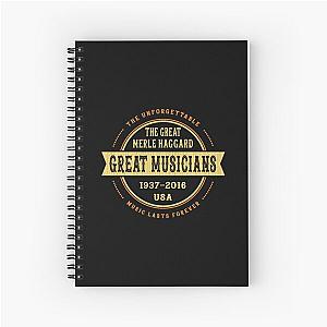 Merle Haggard USA 1937 2016 Music D89 Spiral Notebook