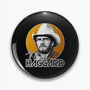 Retro Merle Haggard Gold Design  Pin