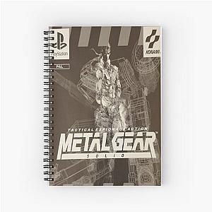 PS1 Metal Gear Solid Black and White  Spiral Notebook