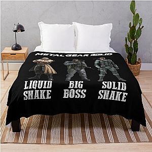 Metal Gear Solid - Liquid Snake - Big Boss - Solid Snake Throw Blanket