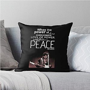 quotes band rock a band metallic Throw Pillow RB1608