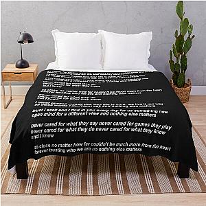 Metallica nothing else matters song lyrics Throw Blanket RB1608