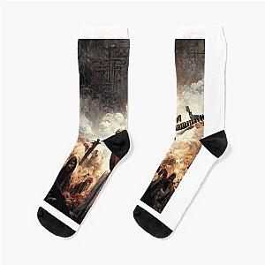 Zombie Jesus Titan Playing Metallica Guitar Socks