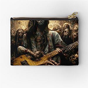 Zombie Jesus Playing Metallica Guitar Zipper Pouch