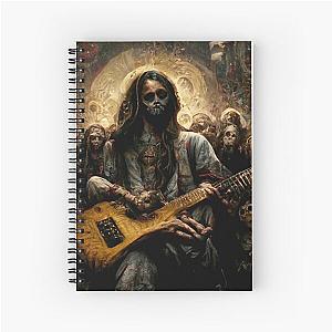 Zombie Jesus Playing Metallica Guitar Spiral Notebook