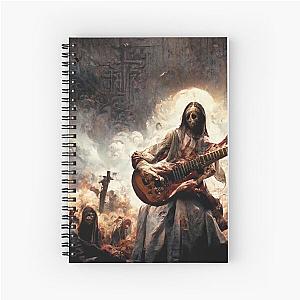 Zombie Jesus Titan Playing Metallica Guitar Spiral Notebook