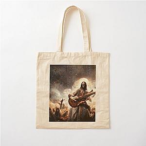 Zombie Jesus Titan Playing Metallica Guitar Cotton Tote Bag