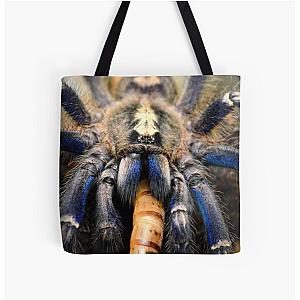 Beautiful blue Gooty Sapphire Ornamental Tarantula (Poecilotheria metallica) All Over Print Tote Bag