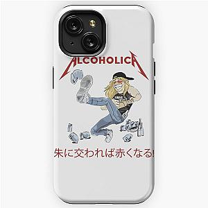 Alcoholica Young Drunk James Hetfield Metallica Cartoon Illustration   iPhone Tough Case