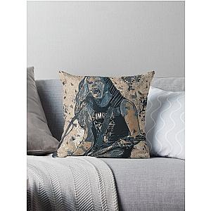 James Hetfield Metallica FanArt Illustration, GOLPEVISUAL Metal Collection Throw Pillow