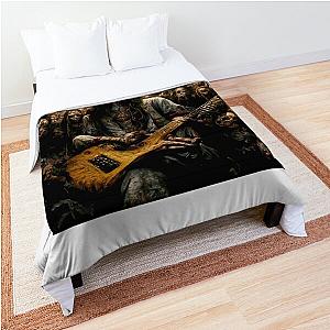 Zombie Jesus Playing Metallica Guitar Comforter