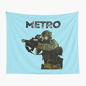 Metro Soldier Aiming Tapestry