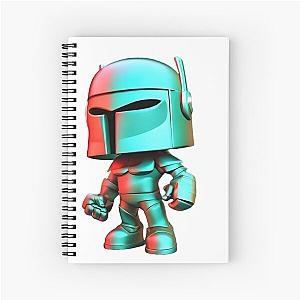 3d Funko Pop of MFdoom, digital art Spiral Notebook