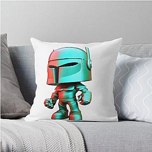 3d Funko Pop of MFdoom, digital art Throw Pillow