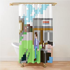 Mgmt 8bit Album Cover - Self Titled Psychedelic Retro artwork Shower Curtain