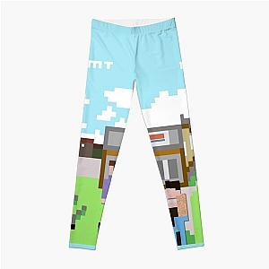 Mgmt 8bit Album Cover - Self Titled Psychedelic Retro artwork Leggings