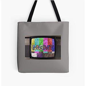 MGMT on TV All Over Print Tote Bag