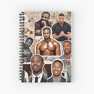 michael b jordan photo collage Spiral Notebook