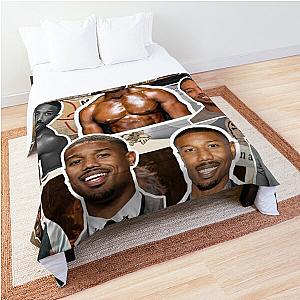 michael b jordan photo collage Comforter