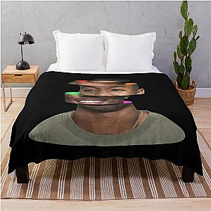 Sliced Michael B. Jordan Head Throw Blanket