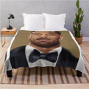 Portrait of Michael B. Jordan Throw Blanket