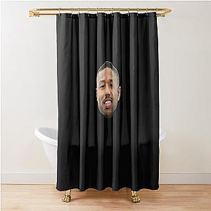 Michael B Jordan heads   Shower Curtain