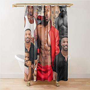 Michael B. Jordan photo collage  Shower Curtain