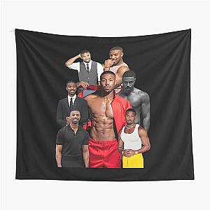 Michael B. Jordan Photo Collage Tapestry