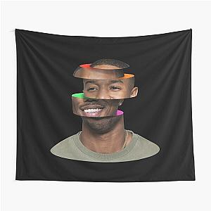 Sliced Michael B. Jordan Head Tapestry