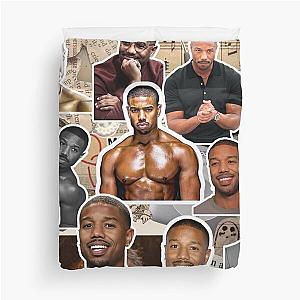 michael b jordan photo collage Duvet Cover