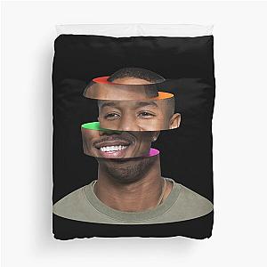 Sliced Michael B. Jordan Head Duvet Cover