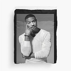 Michael B. Jordan Thinking Duvet Cover