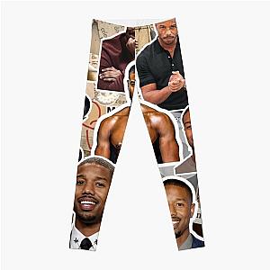 michael b jordan photo collage Leggings