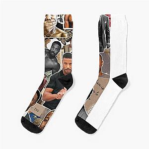 Michael B. Jordan photo collage  Socks