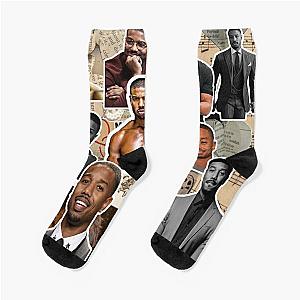 michael b jordan photo collage Socks