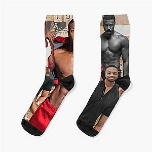 Michael B. Jordan photo collage  Socks