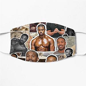 michael b jordan photo collage Flat Mask