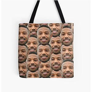 Michael B Jordan heads All Over Print Tote Bag