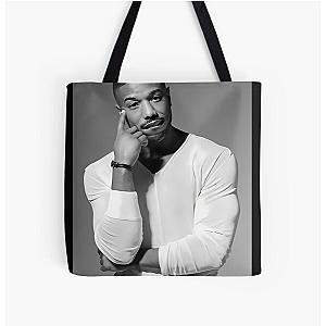 Michael B. Jordan Thinking All Over Print Tote Bag