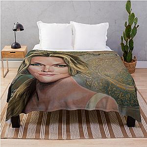 Michelle Pfeiffer Painting 2 Throw Blanket