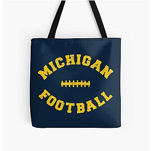 Michigan Football All Over Print Tote Bag