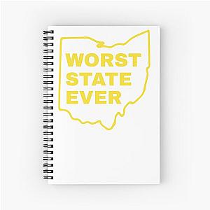 Worst State Ever Michigan Fan Spiral Notebook