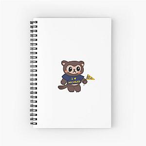 Cute Michigan Wolverine with pennant Spiral Notebook