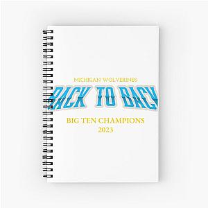 Michigan Wolverines Back 3x Big Ten Champs 2023 Spiral Notebook