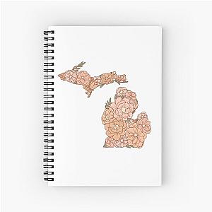 Michigan States Flowers Spiral Notebook