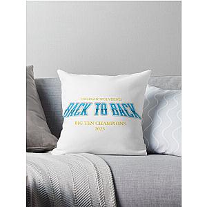 Michigan Wolverines Back 3x Big Ten Champs 2023 Throw Pillow