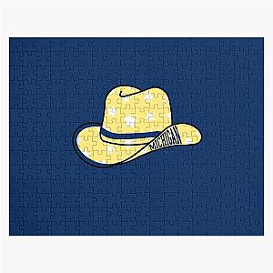 Cowboy Hat Michigan Stars Jigsaw Puzzle