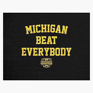 Michigan Football - Michigan Beat Everybody National Champs Jigsaw Puzzle