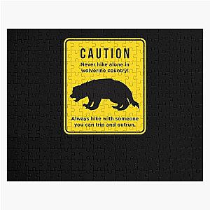 Funny Don't Hike Alone in Michigan Wolverine product Jigsaw Puzzle